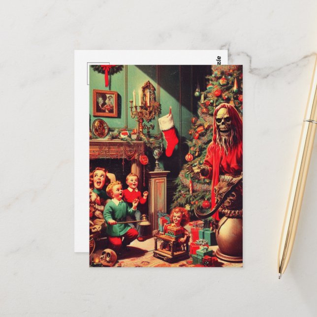 Cartão Postal Cena de Horror de Natal (Frente/Verso In Situ)