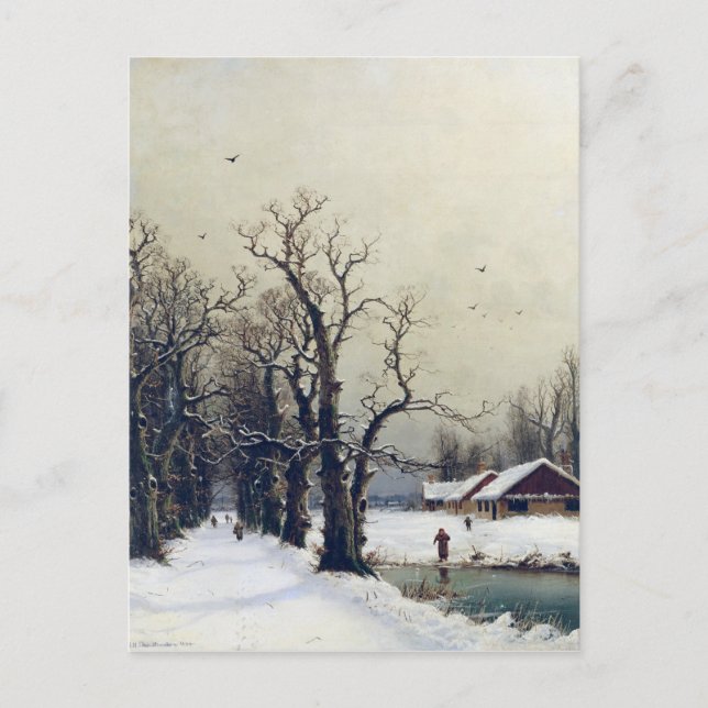 Cartão Postal Cena de inverno, século XIX (Frente)