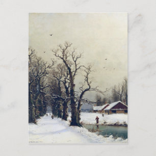 Cartão Postal Cena de inverno, século XIX