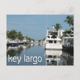 Cartão Postal Cena de Key Largo com barcos