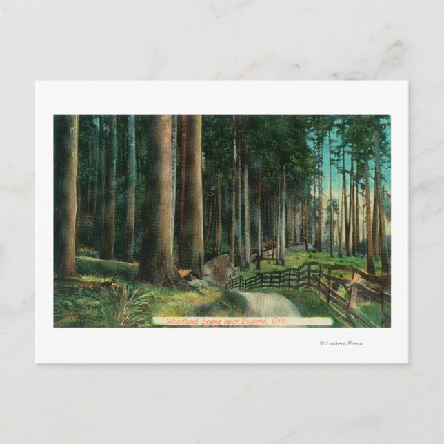 Cartão Postal Cena de Madeira Eugene, OU (Frente)