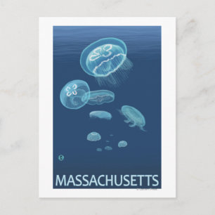 Cartão Postal Cena de Massachusetts Jellyfish