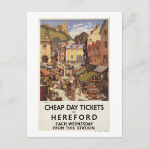 Cartão Postal Cena de Mercado Poster