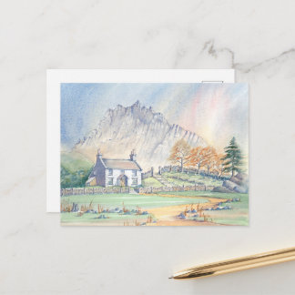 Cartão Postal Cena de montanha galesa de Snowdonia cartão-postal