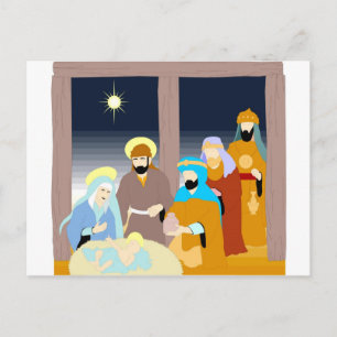 Cartão Postal Cena de natividade: Christian trabalho de arte