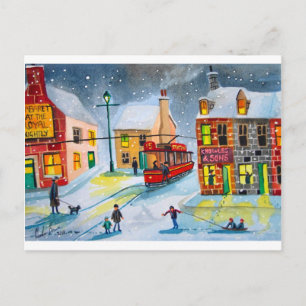 Cartão Postal CENA DE NEVE, SCENE DE RUA DE NEVE Gordon Bruce