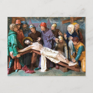 Cartão Postal Cena de Páscoa da Crucificação.