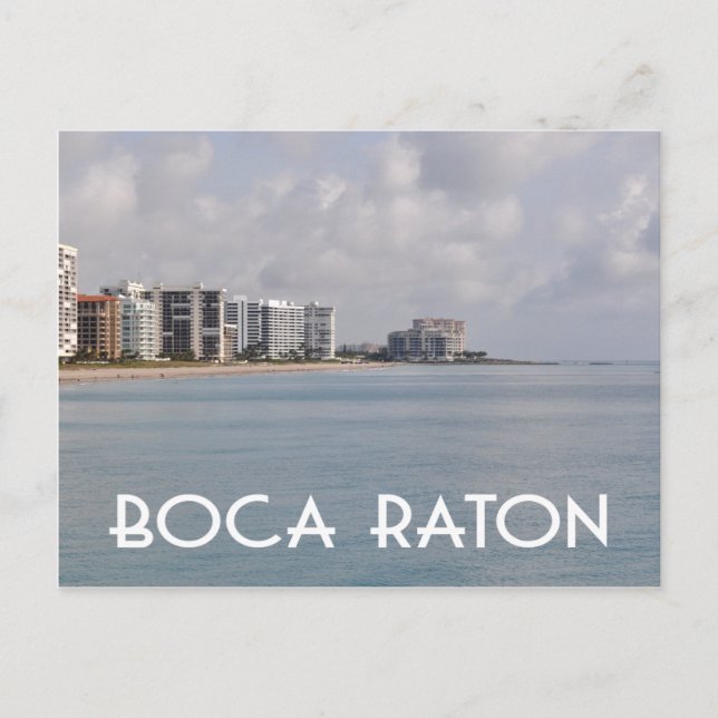 Cartão Postal Cena de praia de Boca Raton na Flórida (Frente)