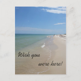 Cartão Postal Cena de praia desejando que você estivesse aqui