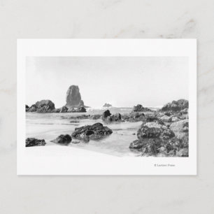 Cartão Postal Cena de praia na praia de Cannon, Oregon Photochar