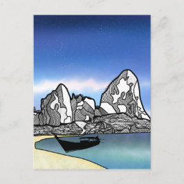 Cartão Postal Cena de Praia Tropical da Tailândia