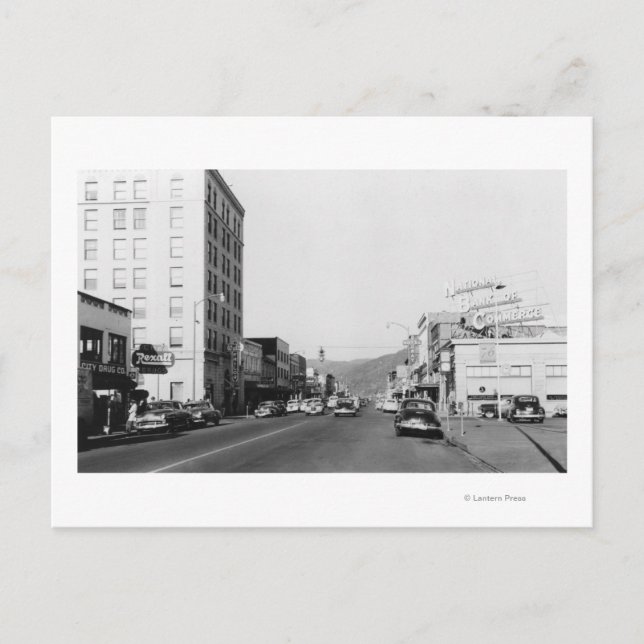 Cartão Postal Cena de Rua em Aberdeen, Fotografia WA (Frente)