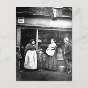 Cartão Postal Cena de rua em Londres Vitoriana