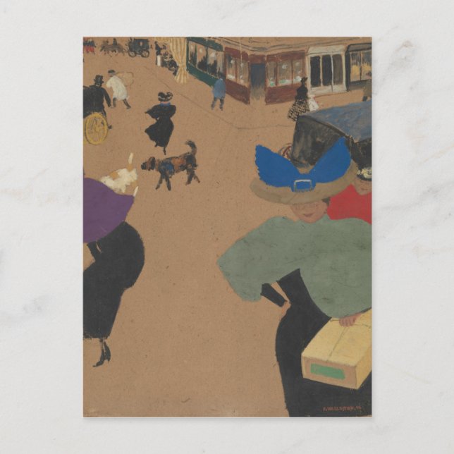 Cartão Postal Cena de Rua em Paris (Frente)