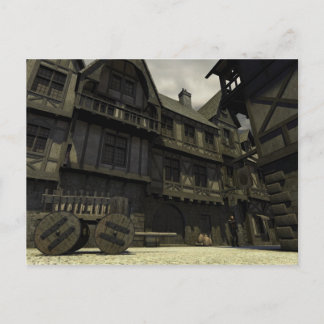 Cartão Postal Cena de Rua Medieval - 2