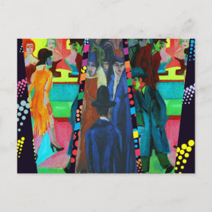 Cartão Postal Cena de Rua por Ernst Ludwig Kirchner