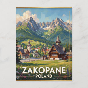 Cartão Postal Cena de viagem para as montanhas Tatra Zakopane Po