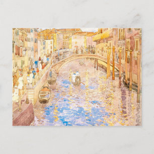 Cartão Postal Cena do Canal Veneziano de Maurice Prendergast