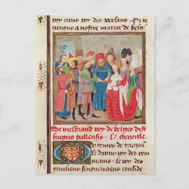 Cartão Postal Cena do casamento (Frente)