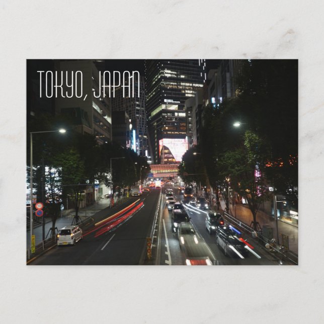 Cartão Postal Cena do Centro da Cidade de Shibuya, Tóquio, Japão (Frente)