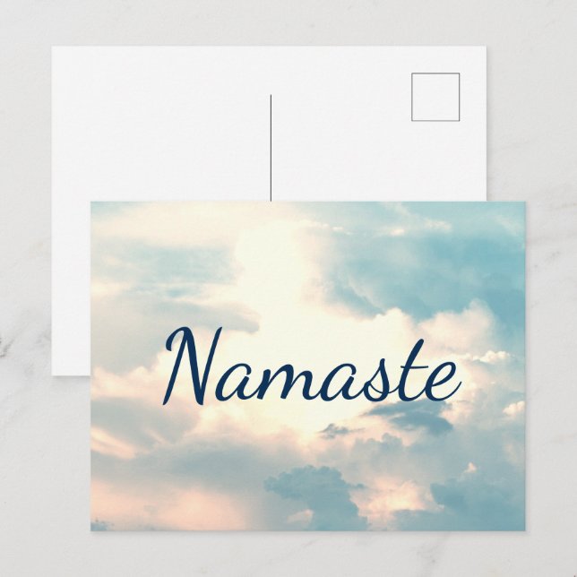 Cartão Postal Cena do Céu de Namaste (Frente/Verso)