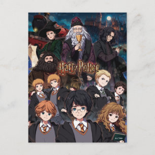 CARTÃO POSTAL CENA DO CONJUNTO DE ANIME HARRY POTTER™