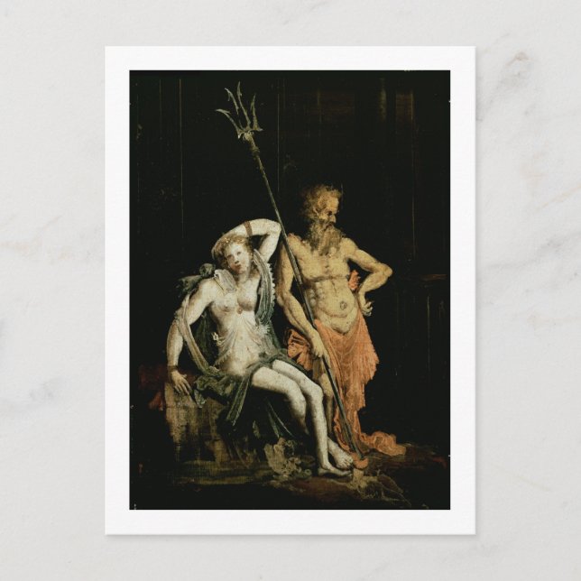 Cartão Postal Cena do Inferno: detalhes mostrando Hades e Perséf (Frente)