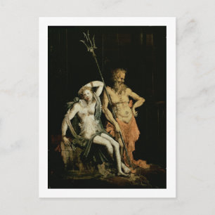 Cartão Postal Cena do Inferno: detalhes mostrando Hades e Perséf