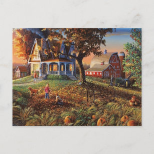 Cartão Postal Cena do outono