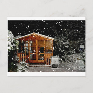 Cartão Postal cena do vencedor da casa de verão de neve