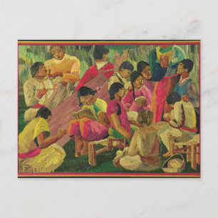 Cartão Postal cena do vilarejo mexicano