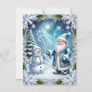 Cartão Postal Cena Festiva de Natal Nevada
