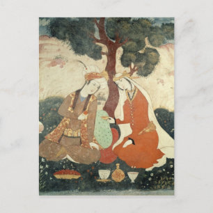 Cartão Postal Cena galante da era de Shah Abbas I