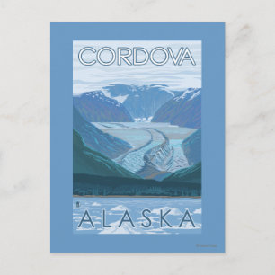 Cartão Postal Cena Glacier - Córdova, Alasca