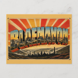 Cartão Postal Cena Industrial de Blaenavon País de Gales Arte Vi