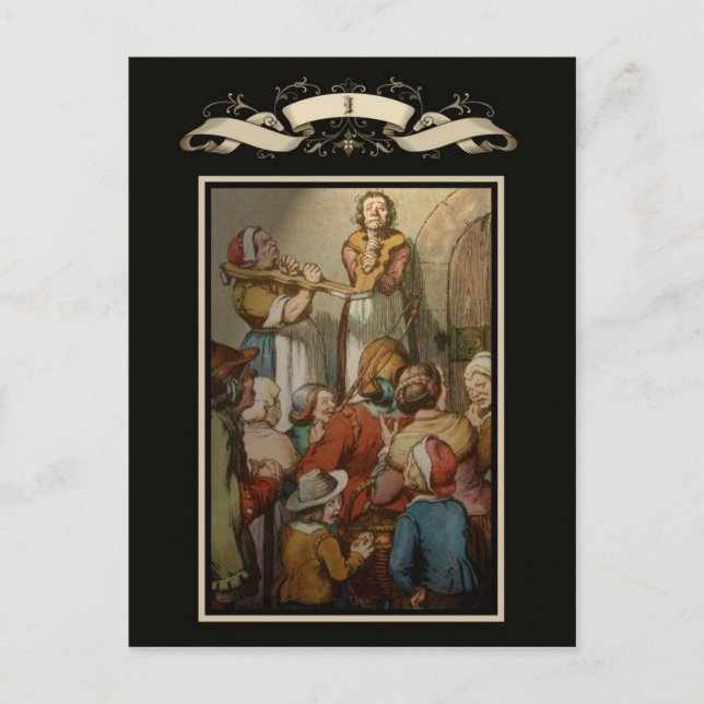 Cartão Postal Cena medieval (Frente)