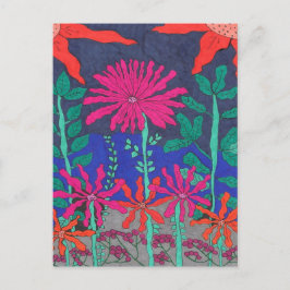 Cartão Postal Cena Noturna do Jardim Flor