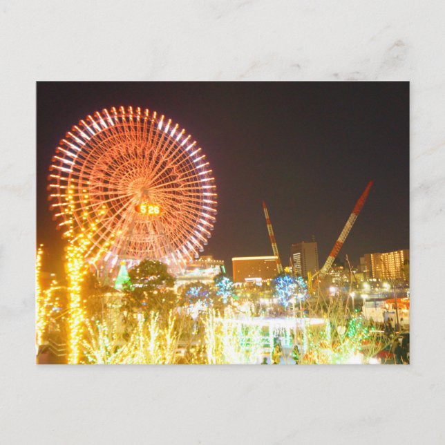 Cartão Postal Cena noturna postal (Frente)