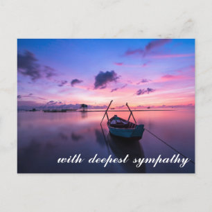 Cartão Postal Cena Pacífica Do Lago Com Simpatia Do Barco