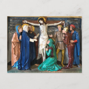 Cartão Postal Cena páscoa de Crucificação.