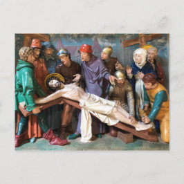 Cartão Postal Cena páscoa de Crucificação.