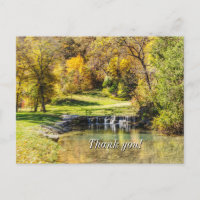 Cena Serena em Dogwood Creek Obrigado Postcard