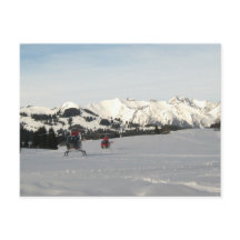 Cena suíça com helicópteros turísticos