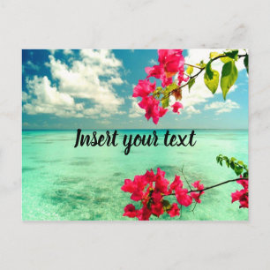 Cartão Postal Cena tropical personalizável