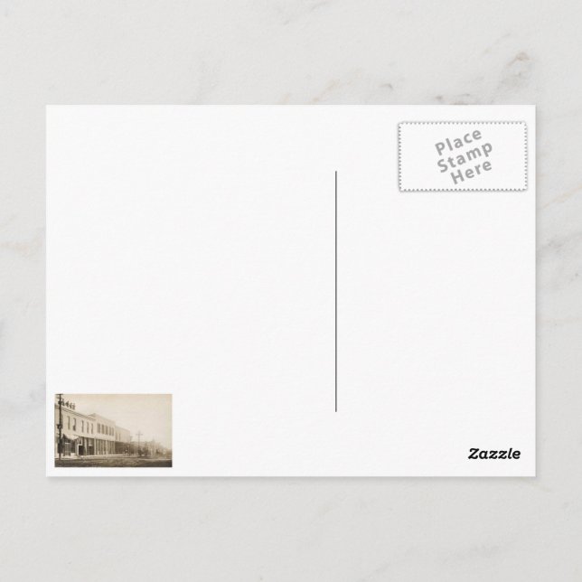 Cartão Postal Cena Velha do Centro Higbee, MO (Verso)
