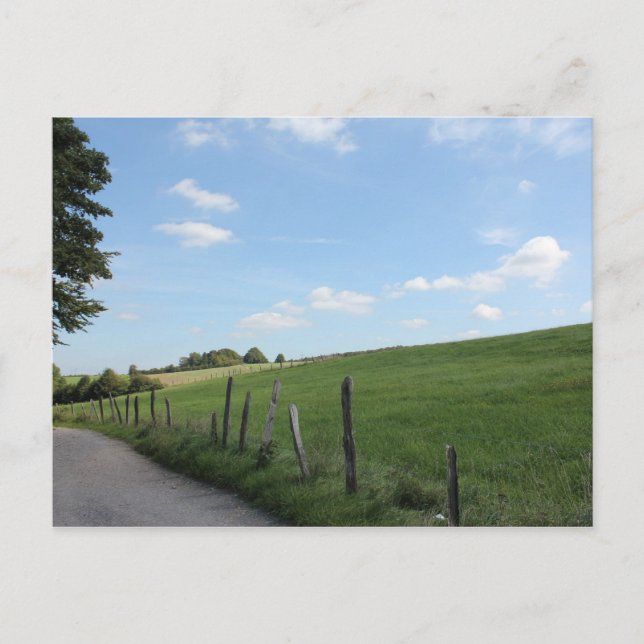 Cartão Postal Cenário alemão do campo "Bergisches Land" (Frente)