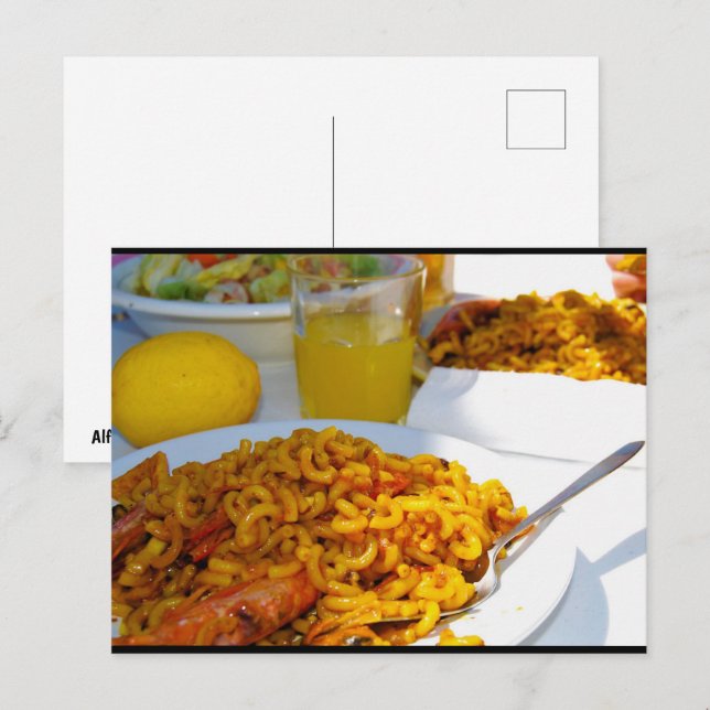 Cartão Postal Cenário da Cozinha Espanhola (Frente/Verso)