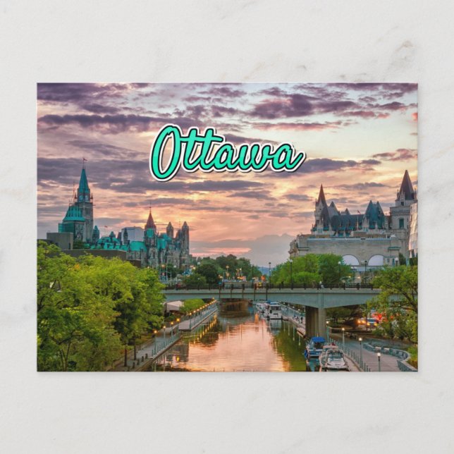 Cartão Postal Cenário das nuvens de Ottawa (Frente)