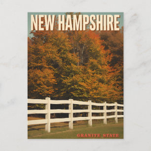 Cartão Postal Cenário de Outono em New Hampshire