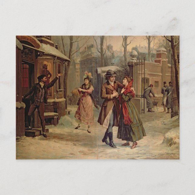 Cartão Postal Cenário para cena com Mimi e Rodolfo (Frente)